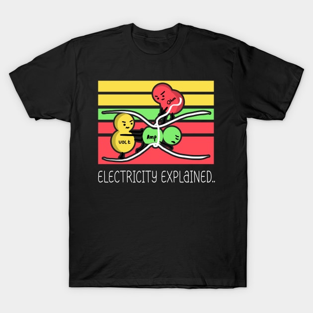 electricity explained funny T-Shirt by whosfabrice